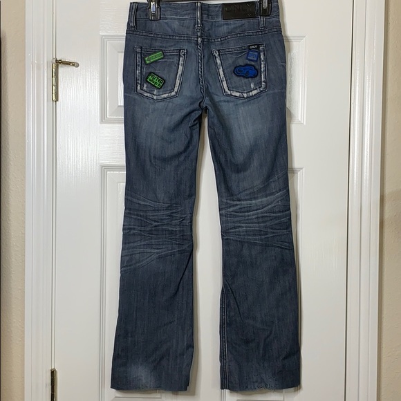 Only Unique Appearance Jeans w/Car Street Patches - Picture 1 of 8